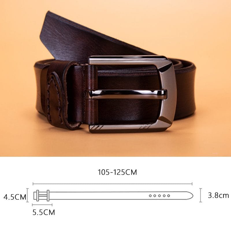 Full Grain Cowhide Leather Man Real Leather Belt Article: BT-ML014 - Image 3