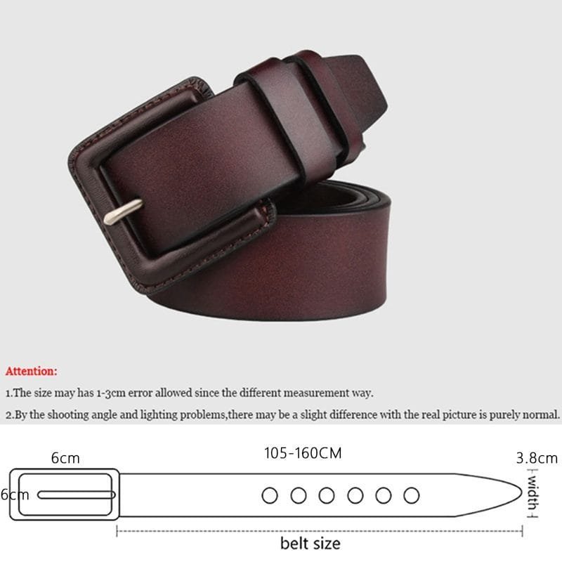Full Grain Cowhide Leather Man Real Leather Belt Article: BT-ML015 - Image 3