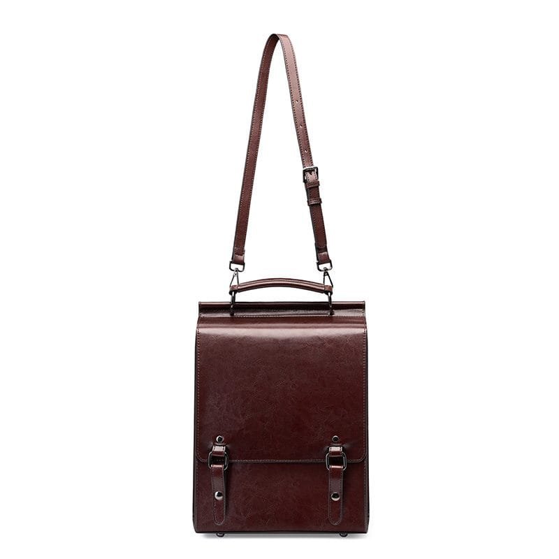 High Quality Women Vintage Full Grain Cowhide Leather Office Laptop College Backpack Article: BPKW-FL004 - Image 5