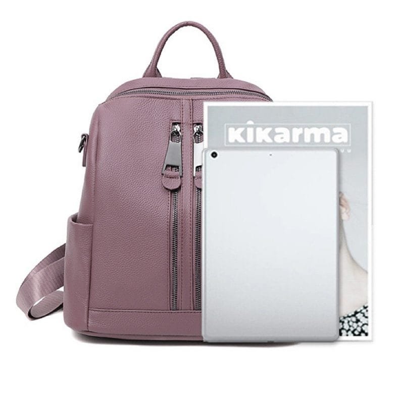 High Quality Women Vintage Full Grain Cowhide Leather Office Laptop College Backpack Article: BPKW-FL008 - Image 6