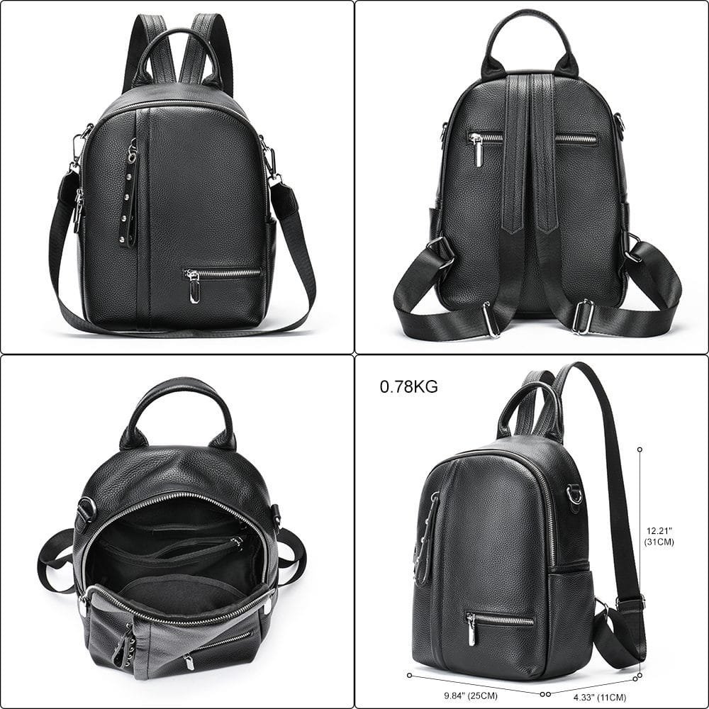 High Quality Women Vintage Full Grain Cowhide Leather Office Laptop College Backpack Article: BPKW-FL011 - Image 3