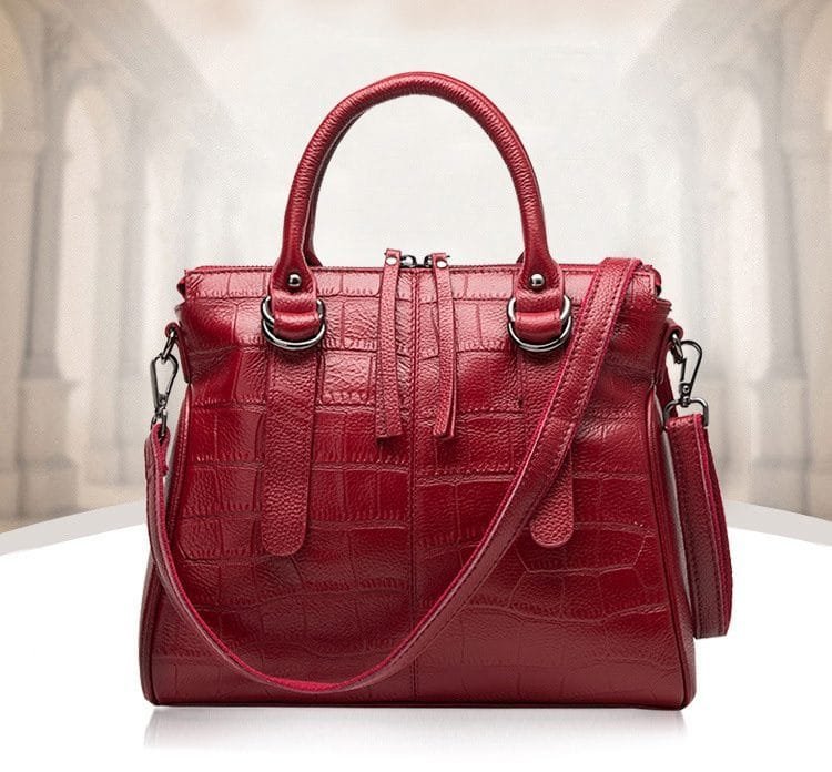 Tote Bag for Women Large Shoulder Handbag Work Full Grain Cowhide Leather Article: HT-FL004 - Image 6