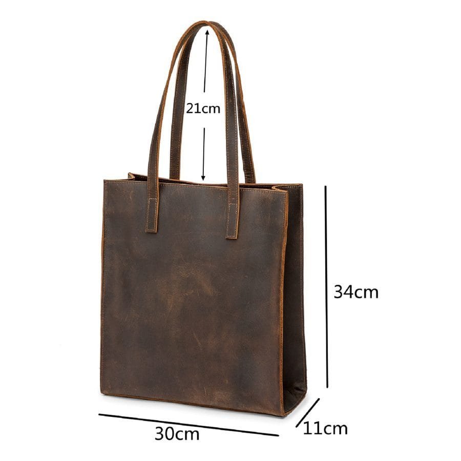 Tote Bag for Women Large Shoulder Handbag Work Full Grain Cowhide Leather Article: HT-FL005 - Image 6