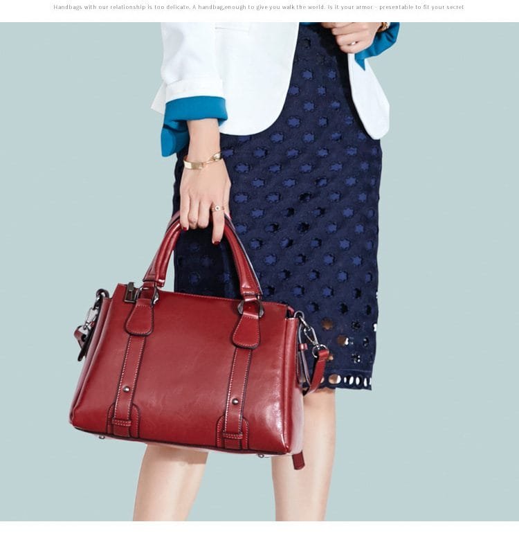 Tote Bag for Women Large Shoulder Handbag Work Full Grain Cowhide Leather Article: HT-FL010 - Image 6