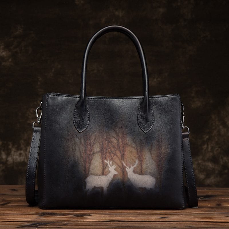 Tote Bag for Women Large Shoulder Handbag Work Full Grain Cowhide Leather Article: HT-FL011 - Image 6