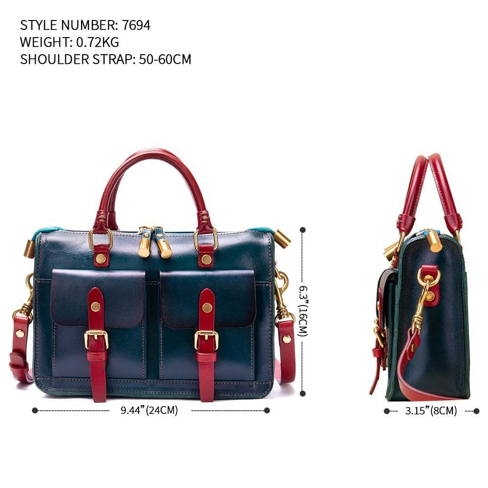 Tote Bag for Women Large Shoulder Handbag Work Full Grain Cowhide Leather Article: HT-FL012 - Image 6