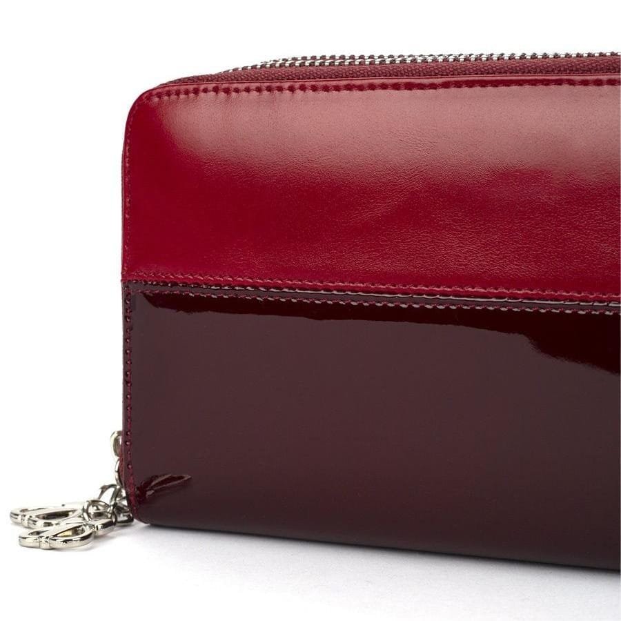 Long Zipper Girls Clutch Bag Ladies Wallet Mobile Phone Full Grain Cowhide Leather Article: WLT-FL010 - Image 6