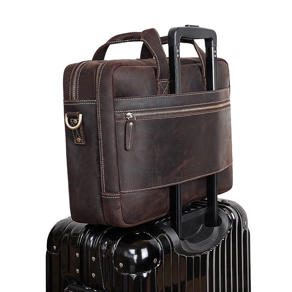 High Quality Laptop Messenger Bag Full Grain Leather Cowhide Briefcases for Men Article: MGR-UL002 - Image 6