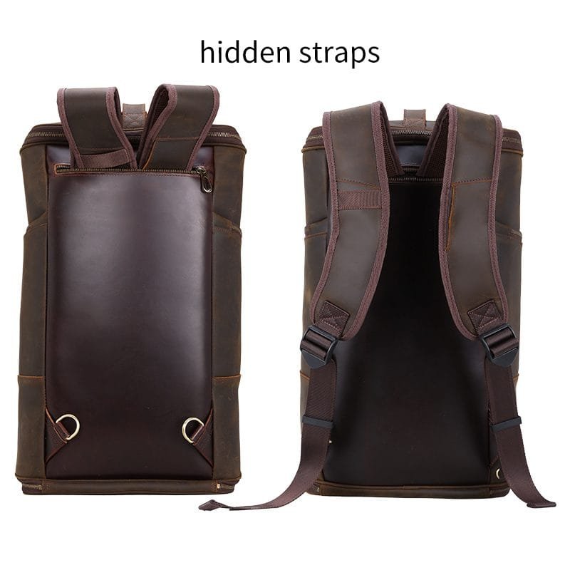 Full Grain Cowhide Leather Travel Bag Duffel Bag Weekend Outdoor for Men Article: DFL-ML001 - Image 6