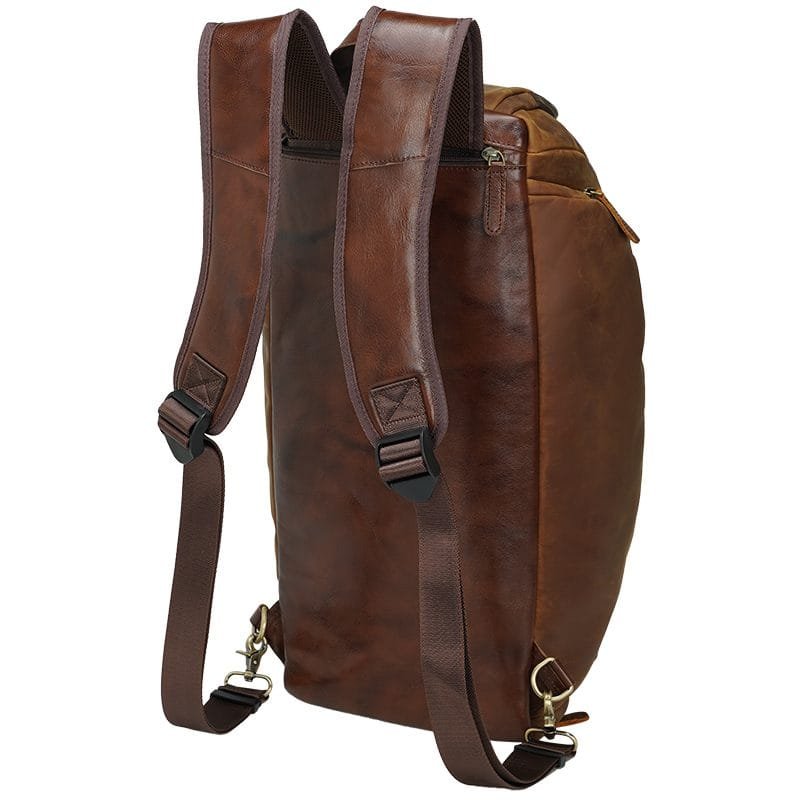 Full Grain Cowhide Leather Travel Bag Duffel Bag Weekend Outdoor for Men Article: DFL-ML002 - Image 3