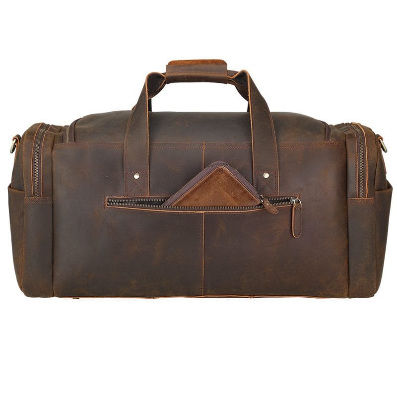 Full Grain Cowhide Leather Travel Bag Duffel Bag Weekend Outdoor for Men Article: DFL-ML003 - Image 6