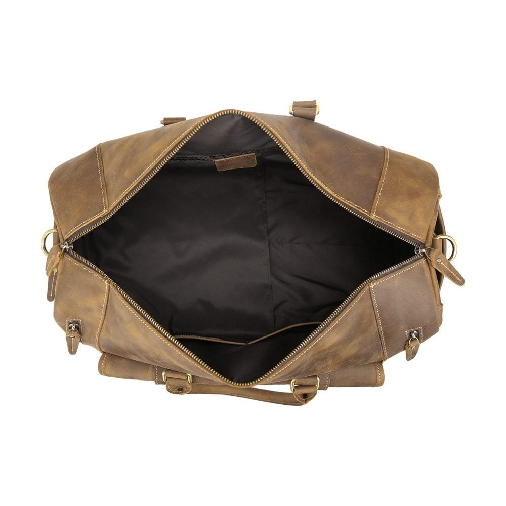 Full Grain Cowhide Leather Travel Bag Duffel Bag Weekend Outdoor for Men Article: DFL-ML011