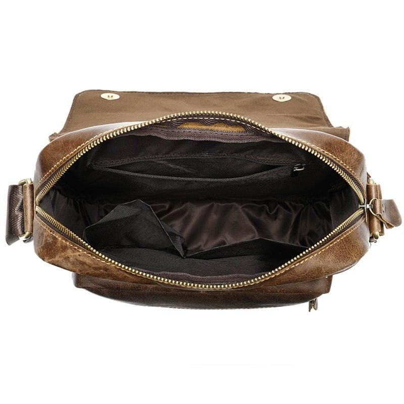 Full Grain Cowhide Leather Handmade Men Messenger Crossbody Satchel Bag Article: SCB-ML013 - Image 3