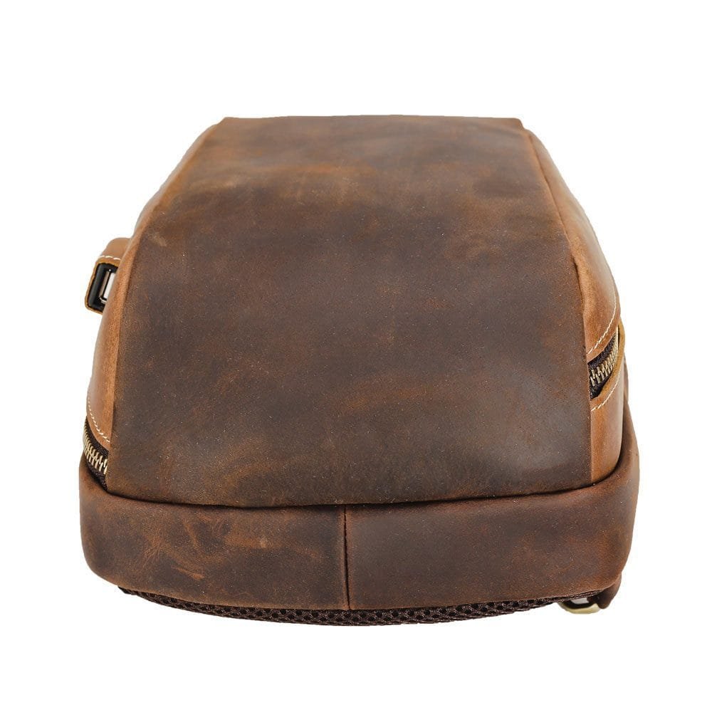 Full Grain Cowhide Leather Crossbody Sling Chest Pack One Shoulder Bag Article: SCB-ML036 - Image 3