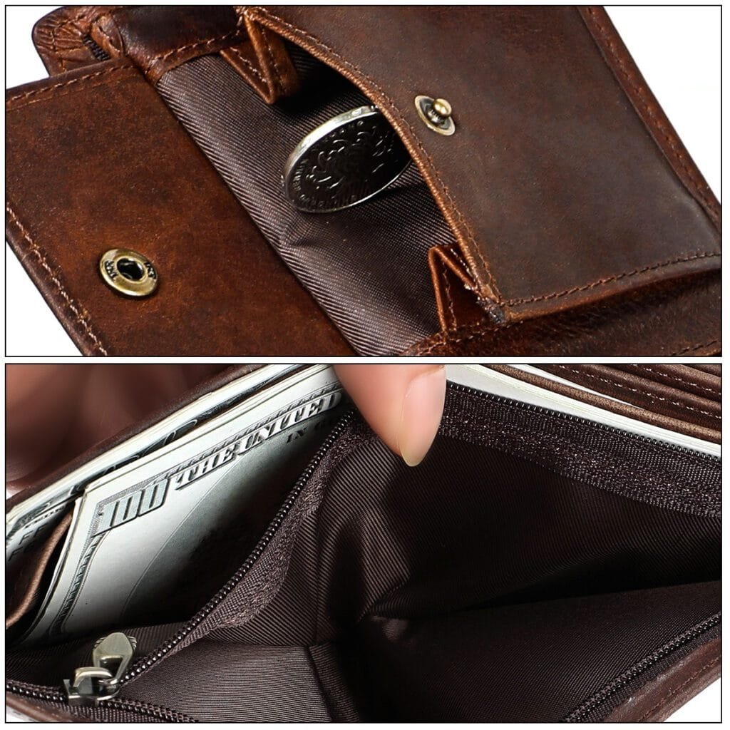 Full Grain Cowhide Leather Man Real Leather Wallet Article: WLT-ML003 - Image 6