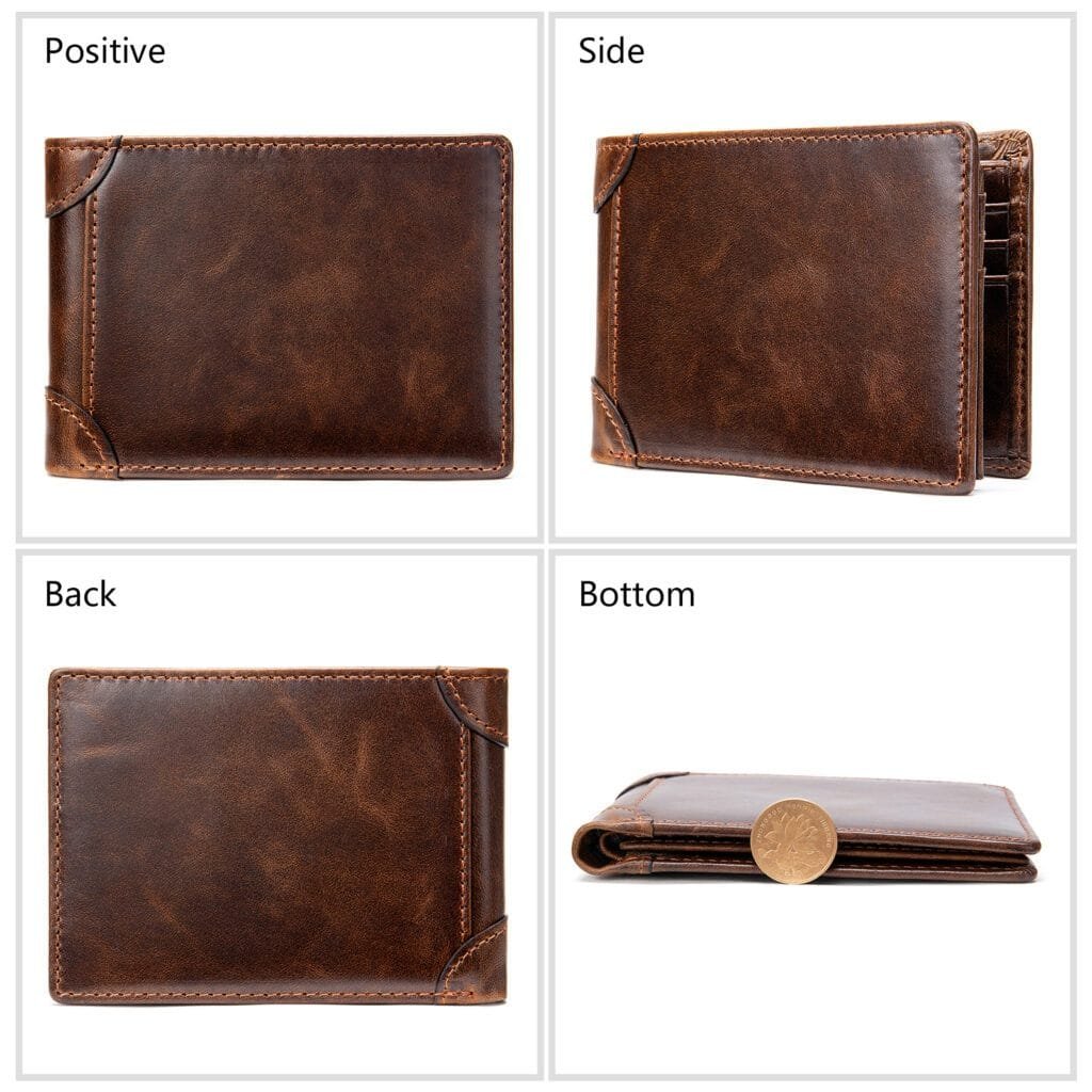 Full Grain Cowhide Leather Man Real Leather Wallet Article: WLT-ML009 - Image 6