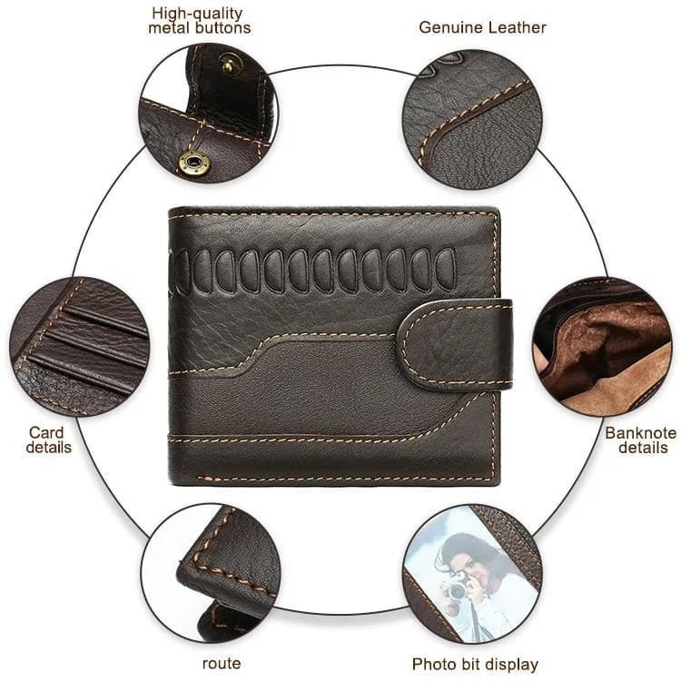 Full Grain Cowhide Leather Man Real Leather Wallet Article: WLT-ML013 - Image 6