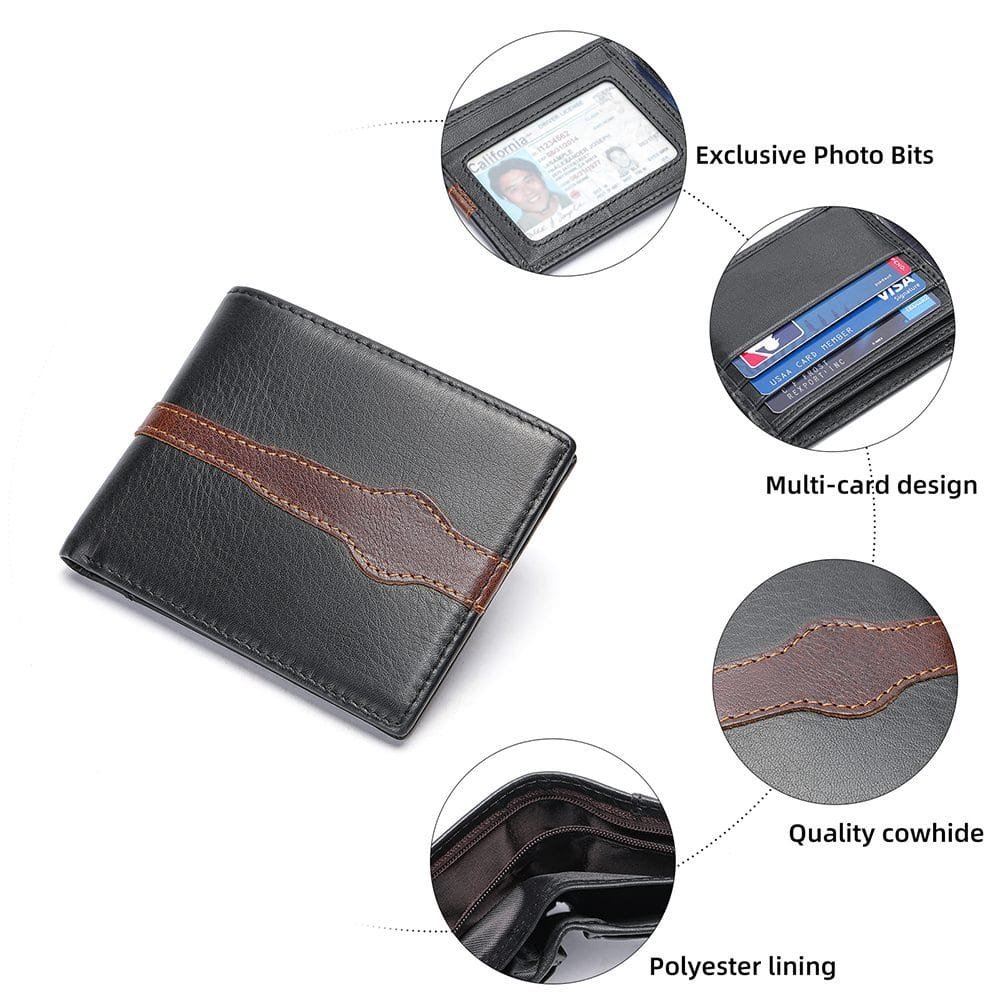 Full Grain Cowhide Leather Man Real Leather Wallet Article: WLT-ML019 - Image 3