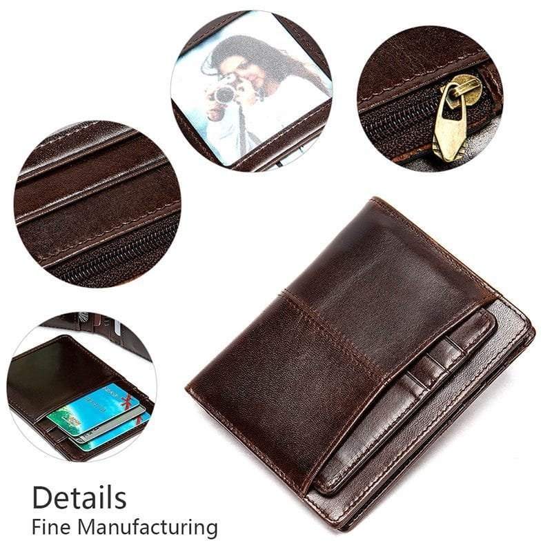 Full Grain Cowhide Leather Man Real Leather Wallet Article: WLT-ML022 - Image 3