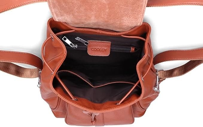 High Quality Women Vintage Full Grain Cowhide Leather Office Laptop College Backpack Article: BPKW-FL015 - Image 6