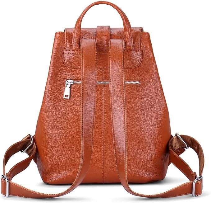 High Quality Women Vintage Full Grain Cowhide Leather Office Laptop College Backpack Article: BPKW-FL015 - Image 3