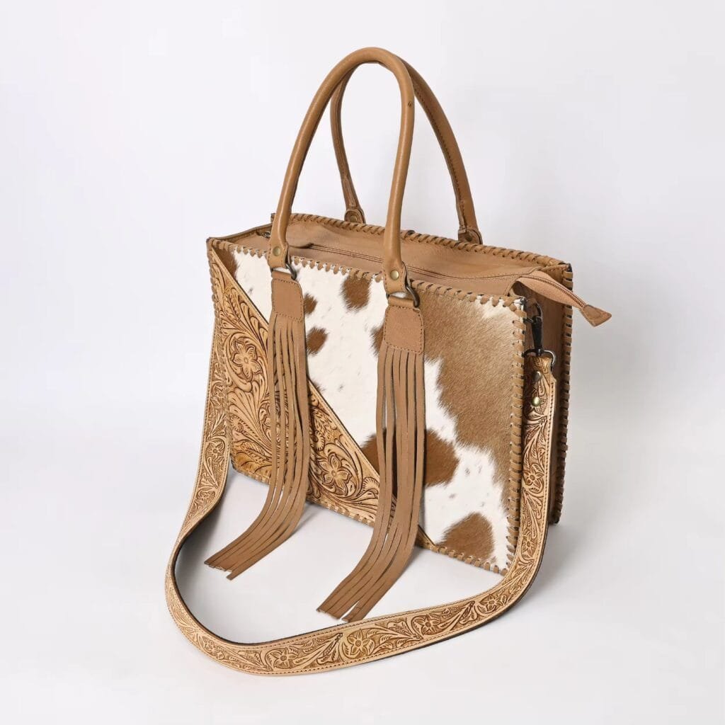 Tote Bag for Women Large Shoulder Handbag Work Full Grain Cowhide Leather Article: HT-FL017 - Image 5