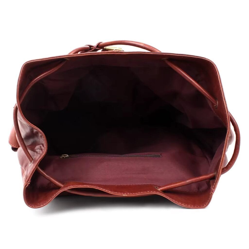 High Quality Women Vintage Full Grain Cowhide Leather Office Laptop College Backpack Article: BPKW-FL014 - Image 3