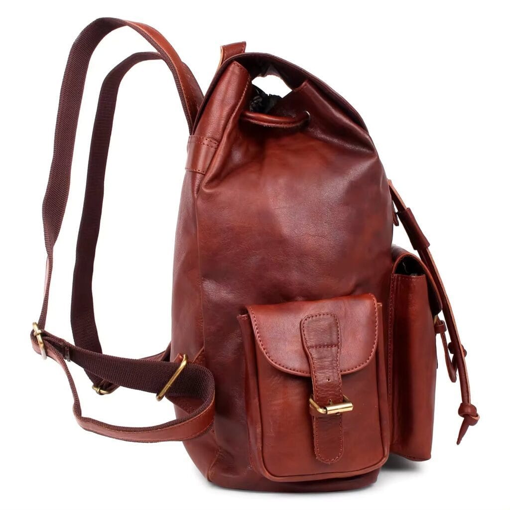High Quality Women Vintage Full Grain Cowhide Leather Office Laptop College Backpack Article: BPKW-FL014 - Image 6