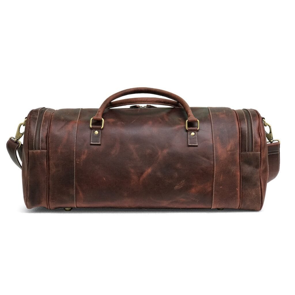 Full Grain Cowhide Leather Travel Bag Duffel Bag Weekend Outdoor for Men Article: DFL-ML013 - Image 5