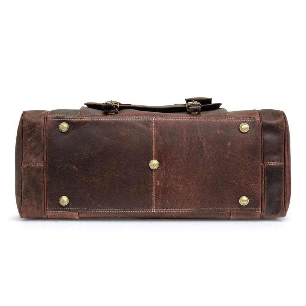 Full Grain Cowhide Leather Travel Bag Duffel Bag Weekend Outdoor for Men Article: DFL-ML013 - Image 6
