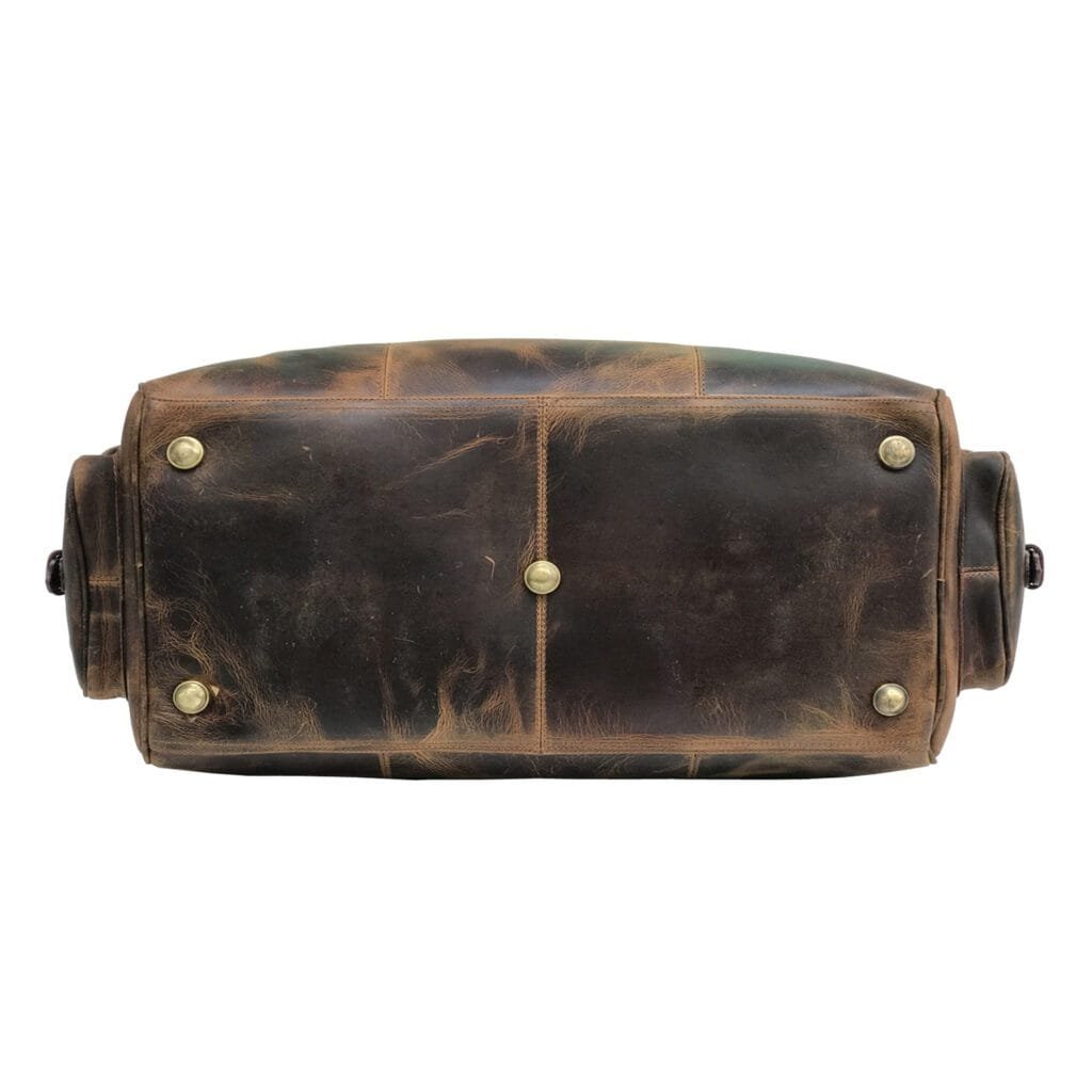 Full Grain Cowhide Leather Travel Bag Duffel Bag Weekend Outdoor for Men Article: DFL-ML015 - Image 5