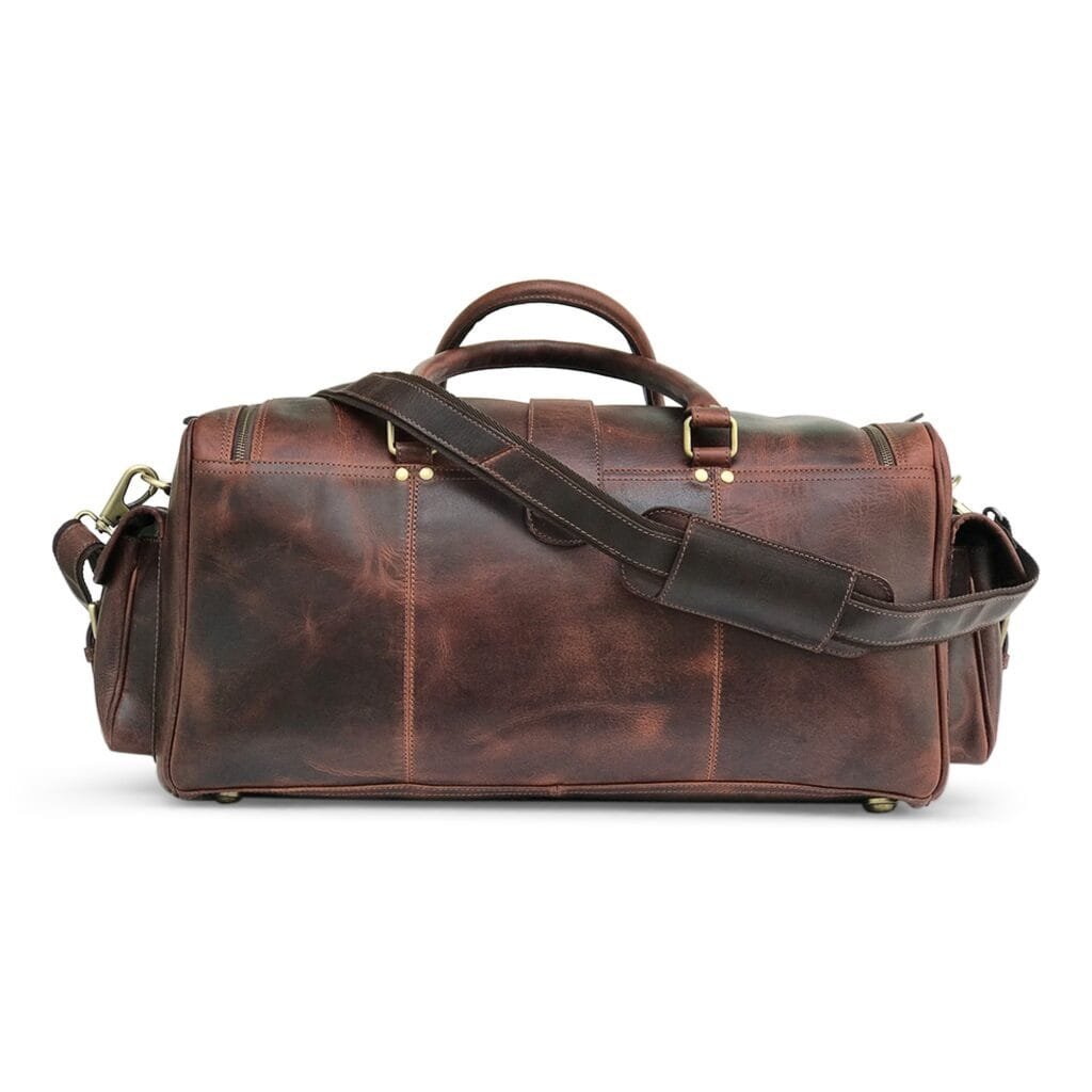 Full Grain Cowhide Leather Travel Bag Duffel Bag Weekend Outdoor for Men Article: DFL-ML014 - Image 3