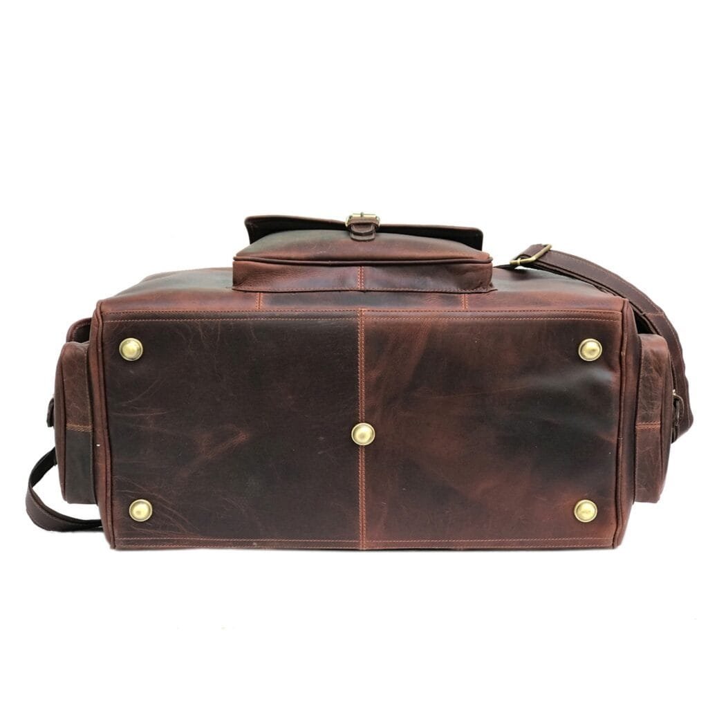 Full Grain Cowhide Leather Travel Bag Duffel Bag Weekend Outdoor for Men Article: DFL-ML012 - Image 3