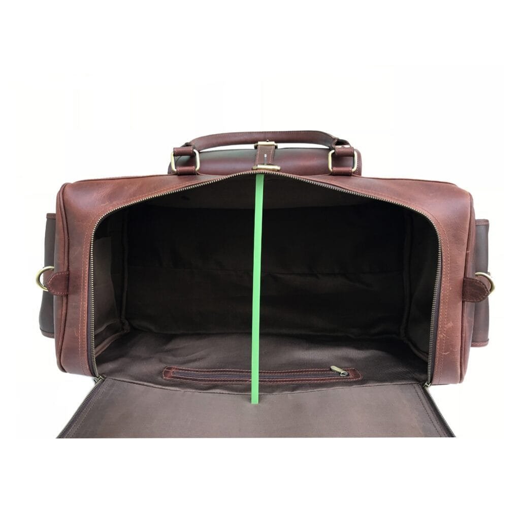 Full Grain Cowhide Leather Travel Bag Duffel Bag Weekend Outdoor for Men Article: DFL-ML012 - Image 2