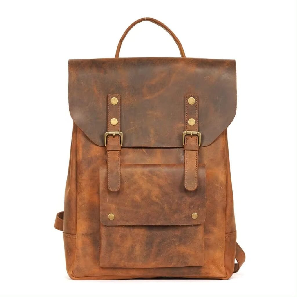 High Quality Women Vintage Full Grain Cowhide Leather Office Laptop College Backpack Article: BPKW-FL012