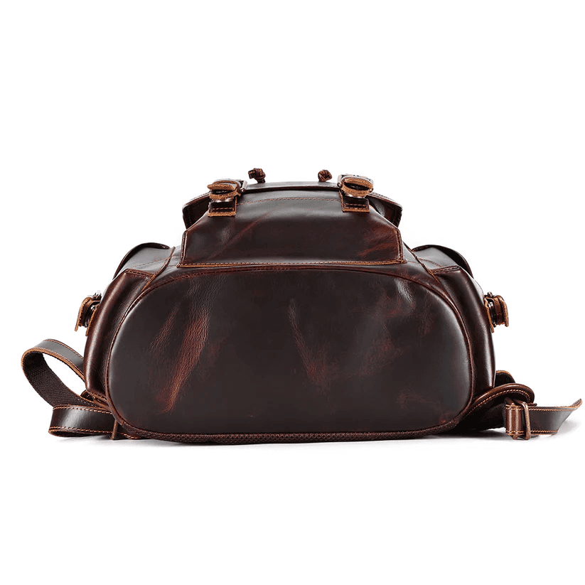 High Quality Mens Full Grain Cowhide Leather Vintage Office Laptop College Backpack Article: BPK-FL0022 - Image 8