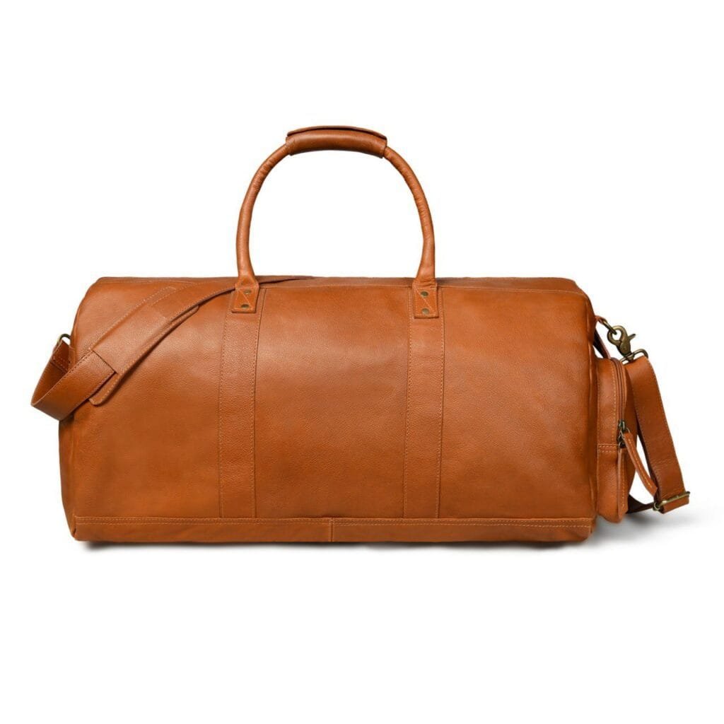 Cowhide Full Grain Leather Duffle Bag for Men