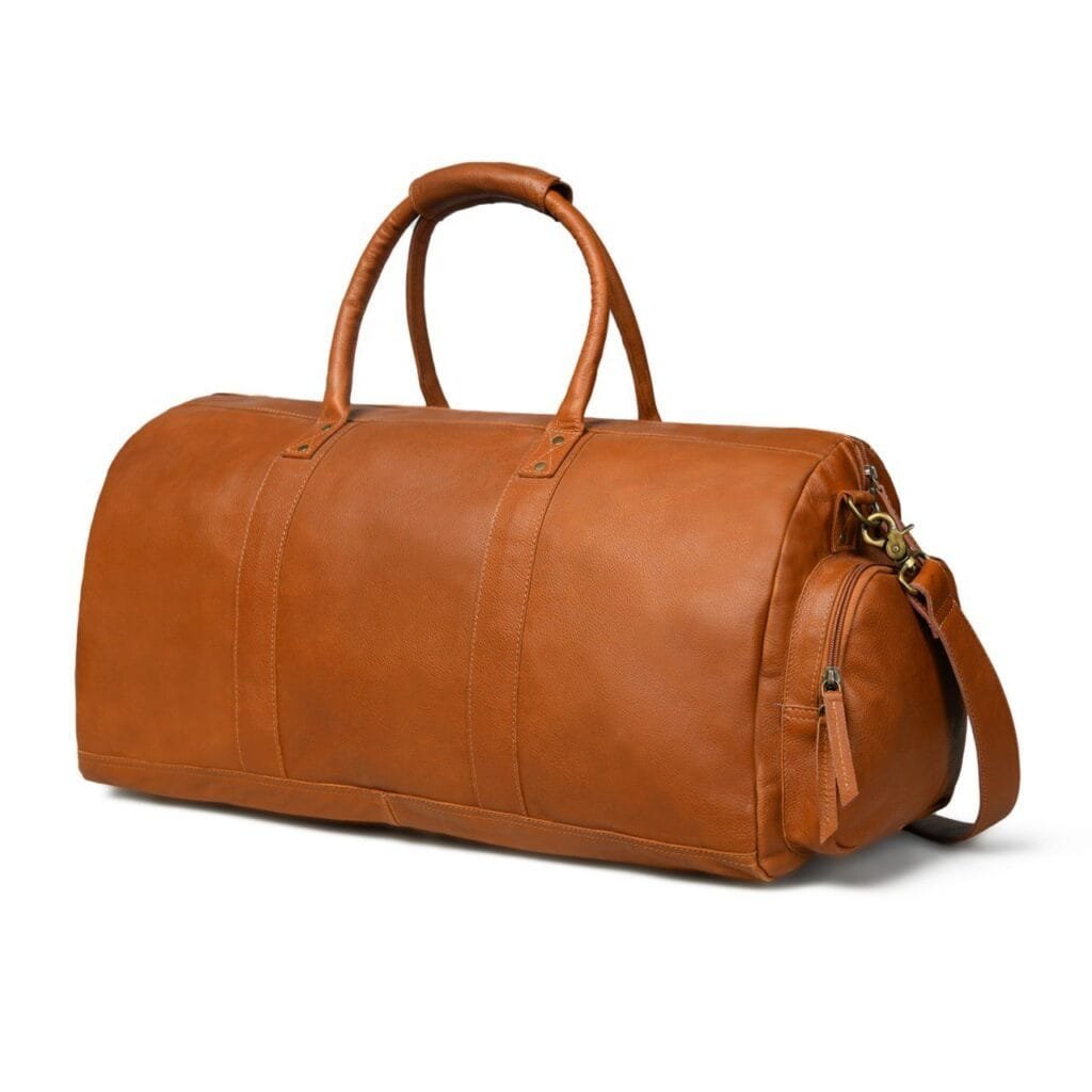 Cowhide Full Grain Leather Duffle Bag for Men