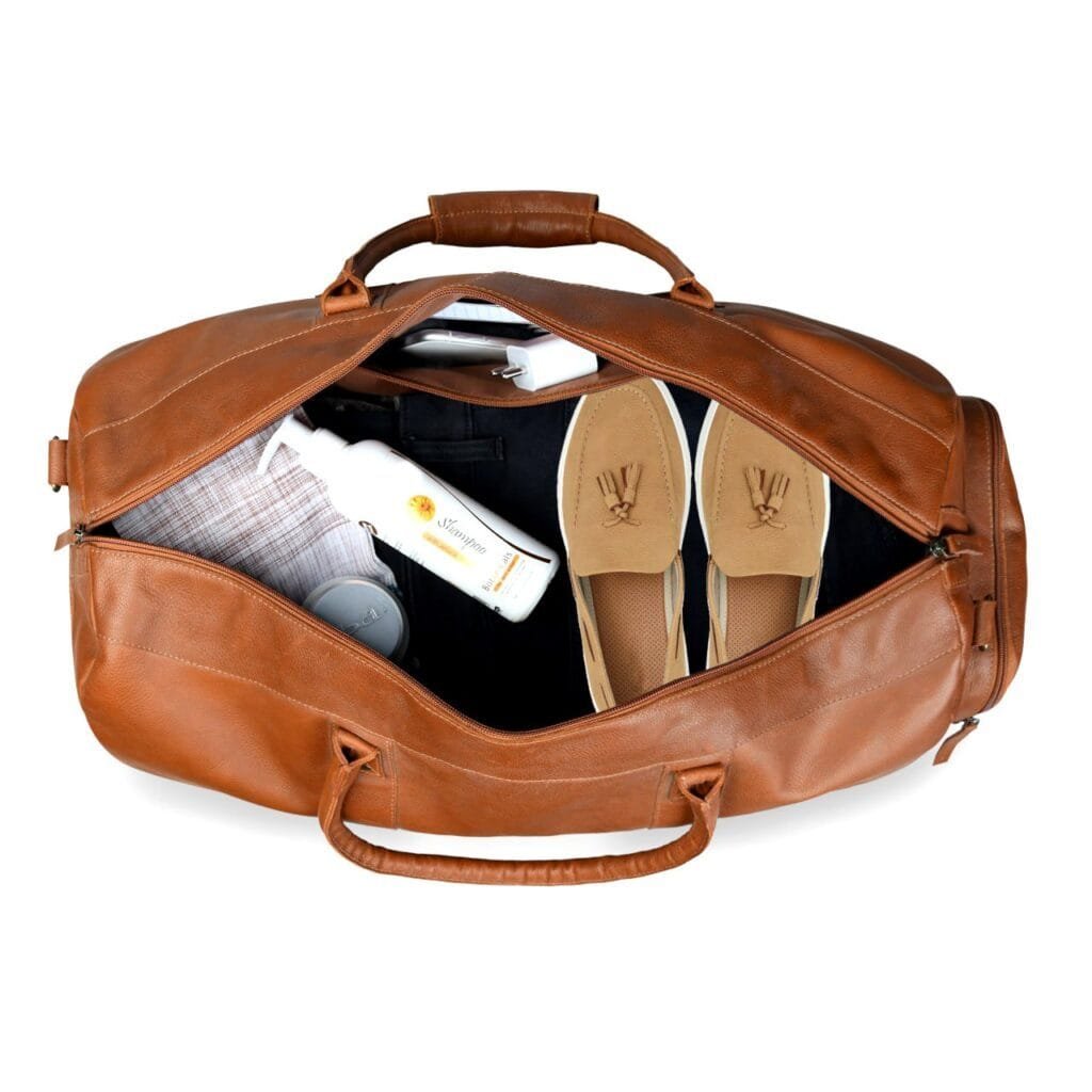 Cowhide Full Grain Leather Duffle Bag for Men - Image 3
