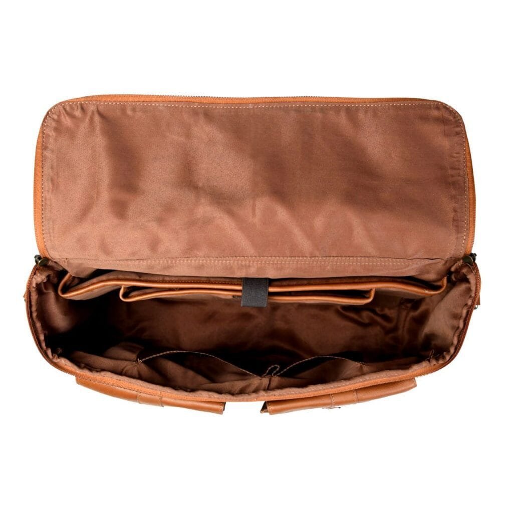 Tan Cowhide Full Grain Leather Bag for Men - Image 5